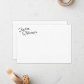 Elegante Minimalistische Script-Personalisiert Sta Mitteilungskarte (Vorderseite/Rückseite Beispiel)