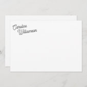 Elegante Minimalistische Script-Personalisiert Sta Mitteilungskarte (Vorne/Hinten)