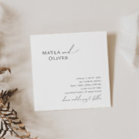 Elegante Minimalistische Script Square Hochzeit