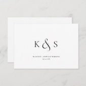 Elegante Minimalistische Script Wedding Dankbarkei Dankeskarte (Vorne/Hinten)