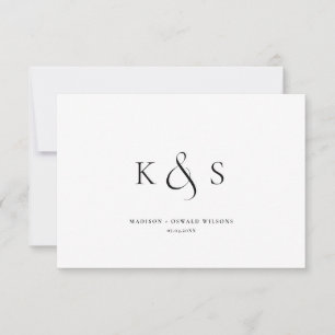 Elegante Minimalistische Script Wedding Dankbarkei Dankeskarte