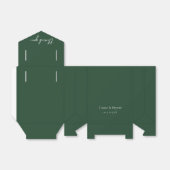 Elegante Minimalistische Smarald Green Wedding Vie Geschenkschachtel (Ungefaltet)