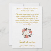 Elegante Minimalistische Snowflake Weihnachtskarte Einladung (Rückseite)