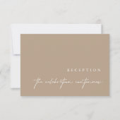 Elegante Minimalistische Taupe Hochzeitskarten RSVP Karte (Vorderseite)