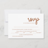 Elegante Minimalistische Terracotta Wedding RSVP Karte (Vorderseite)