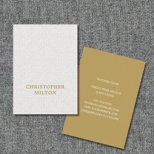 Elegante minimalistische Textur Weiß Braun Berater Visitenkarte