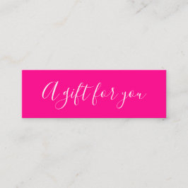 Elegante minimalistische, trendige Rosa Discount-K Mini Visitenkarte