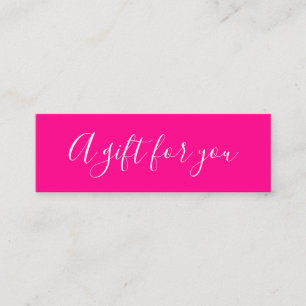 Elegante minimalistische, trendige Rosa Discount-K Mini Visitenkarte