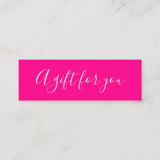 Elegante minimalistische, trendige Rosa Discount-K Mini Visitenkarte