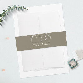 Elegante minimalistische tropische Herbstlaube Einladungsbanderole