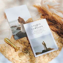 Elegante Minimalistische Typografie Chic 2 Foto Ho Einladung