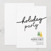 Elegante Minimalistische Typografie-Feier Einladung (Vorne/Hinten)