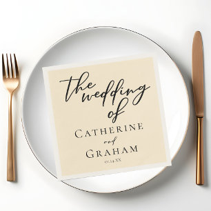 Elegante Minimalistische Typografie-Hochzeit in El Serviette