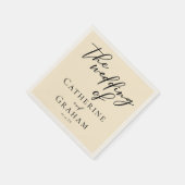 Elegante Minimalistische Typografie-Hochzeit in El Serviette (Ecke)