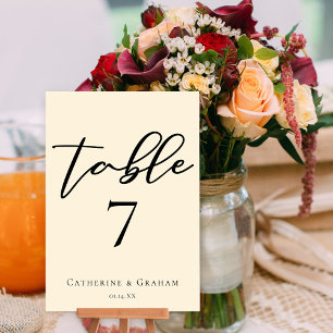 Elegante Minimalistische Typografie-Hochzeit in El Tischnummer