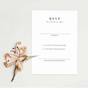 Elegante minimalistische UAWG-Antwortkarte RSVP Karte