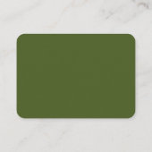 Elegante Minimalistische UAwg Moss Green Qr Hochze Begleitkarte (Rückseite)