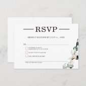 Elegante minimalistische UAWG-Response-Karte RSVP Karte (Vorne/Hinten)