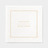 Elegante minimalistische Umrandungen Paaren Name H Servietten Mit Folie (Vorderseite)