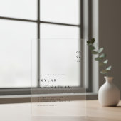 Elegante Minimalistische und preiswerte Hochzeit Acryleinladungen