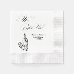 Elegante minimalistische Vino-Before-Vows-Brautjun Serviette