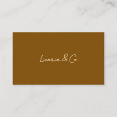 Elegante minimalistische Visitenkarte (Rückseite)