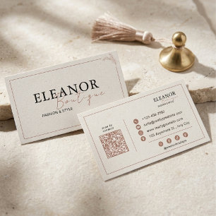 Elegante minimalistische Visitenkarte für Boutique