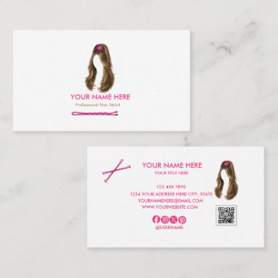 Elegante minimalistische Visitenkarte für Friseure