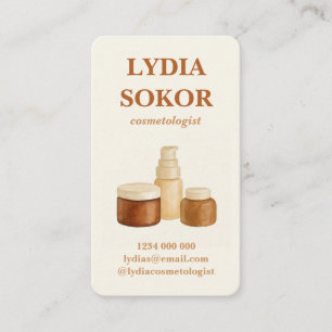 Elegante minimalistische Visitenkarte für Kosmetik