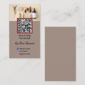 Elegante, minimalistische Visitenkarte für Schönhe (Vorne/Hinten)