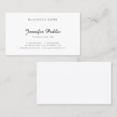 Elegante Minimalistische Vorlage Clean Trendy Mode Visitenkarte (Vorne/Hinten)