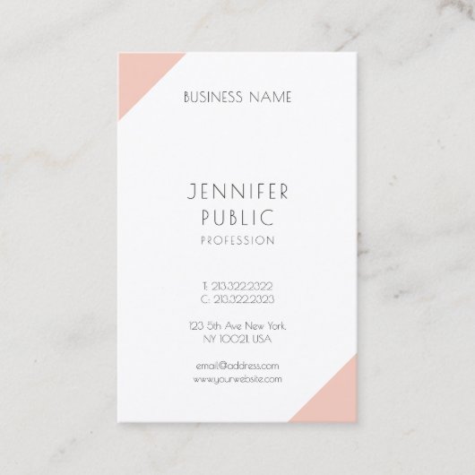 Elegante Minimalistische Vorlage Moderne Vertikale Visitenkarte (Vorderseite)