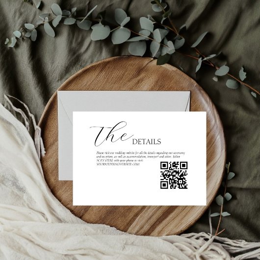 Elegante Minimalistische Waldhochzeiten RSVP Karte