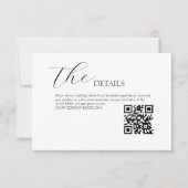 Elegante Minimalistische Waldhochzeiten RSVP Karte (Vorderseite)