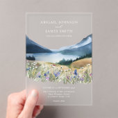 Elegante Minimalistische Wasserfarbenhochzeit Acryleinladungen (Insitu (Handheld))