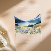 Elegante Minimalistische Wasserfarbenhochzeit Acryleinladungen