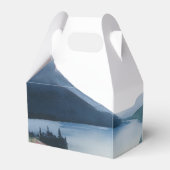 Elegante Minimalistische Wasserfarbenhochzeit Geschenkschachtel (Rückseite)