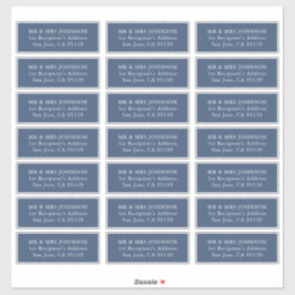 Elegante Minimalistische Wedding Guest Address Lab Aufkleber