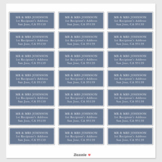 Elegante Minimalistische Wedding Guest Address Lab Aufkleber