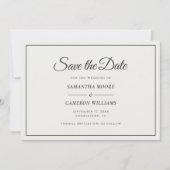 Elegante Minimalistische Wedding Monogram QR Soft  Save The Date (Vorderseite)