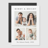 Elegante Minimalistische Weihnachten 3 FOTO Magnet (Vorne/Hinten)