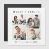 Elegante Minimalistische Weihnachten 4 FOTO Magnet (Vorne/Hinten)