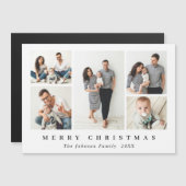 Elegante Minimalistische Weihnachten 5 FOTO Magnet (Vorne/Hinten)