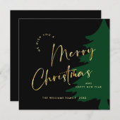 Elegante Minimalistische Weihnachten Moderne Gruß (Vorne/Hinten)