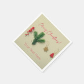 Elegante Minimalistische Weihnachten Napkin mit Ho Serviette (Ecke)