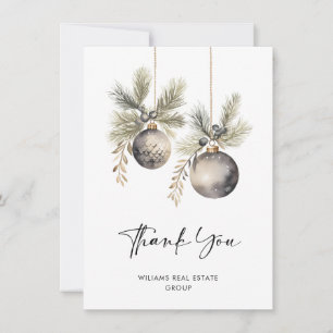 Elegante minimalistische Weihnachts Corporate Firm Dankeskarte