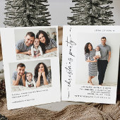 Elegante Minimalistische Weihnachtsfeier 3 Foto Einladung