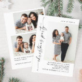 Elegante Minimalistische Weihnachtsfeier 3 Foto Einladung