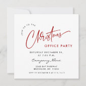 Elegante Minimalistische Weihnachtsfeier Einfach Einladung (Vorderseite)