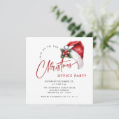 Elegante Minimalistische Weihnachtsfeier Einfach Einladung (Stehend Vorderseite)